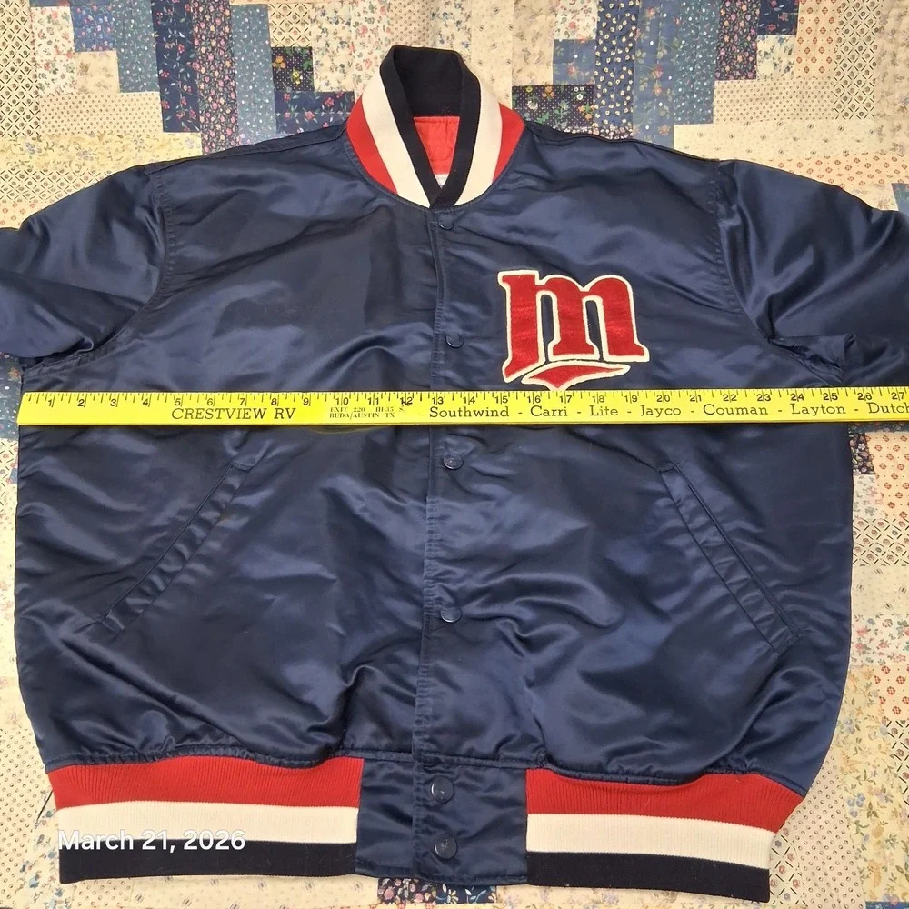 Vintage Minnesota Twins Starter Diamond Collection MLB Satin Snap Jacket Size XL